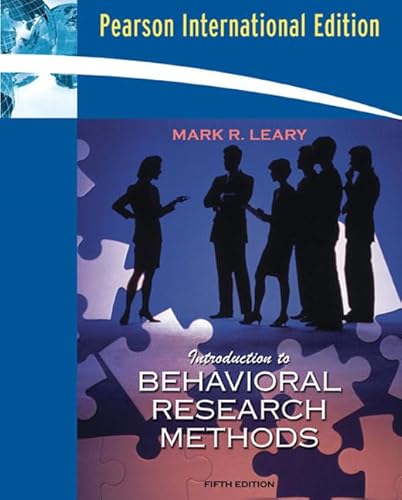 Imagen de archivo de Introduction to Behavioral Research Methods a la venta por Reuseabook