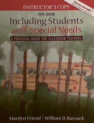 Beispielbild fr Including Students with Special Needs 5th Edition Instructors Copy zum Verkauf von HPB-Red