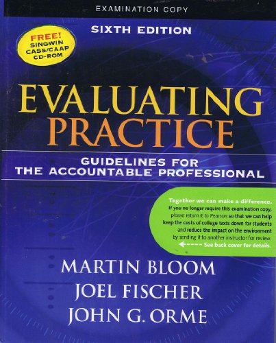 Imagen de archivo de Evaluating Practice: Guidelines for The Accountable Professional (Examination Copy) a la venta por SecondSale