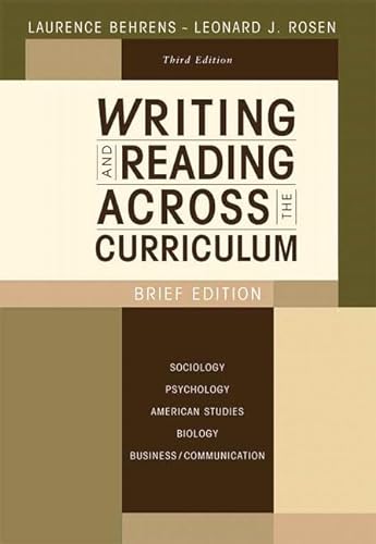 9780205622290: Writing and Reading Across the Curriculum, Brief Edition