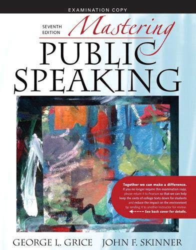 Beispielbild fr Mastering Public Speaking zum Verkauf von Solr Books