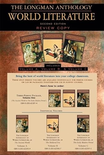 Beispielbild fr The Longman Anthology of World Literature: The Ancient World, The Medieval Era, and The Early Modern Period zum Verkauf von Sharehousegoods