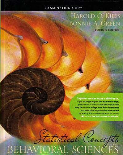 9780205626267: Exam Copy for Statistical Concepts for the Behavioral Sciences