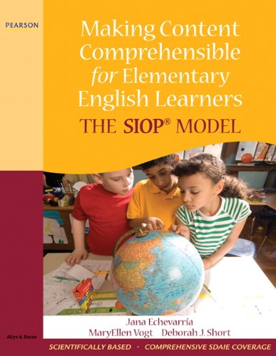 Beispielbild fr Making Content Comprehensible for Elementary English Learners: The SIOP Model zum Verkauf von BooksRun