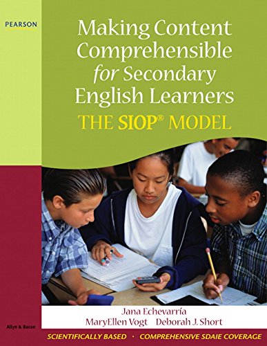 Beispielbild fr Making Content Comprehensible for Secondary English Learners : The SIOP Model zum Verkauf von Better World Books