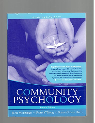 Stock image for Community Psychology (Examination Copy) for sale by Hawking Books