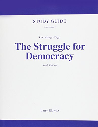 Stock image for Study Guide for The Struggle for Democracy for sale by Phatpocket Limited