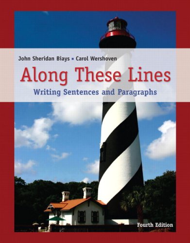 Stock image for Along These Lines : Writing Sentences and Paragraphs for sale by Better World Books