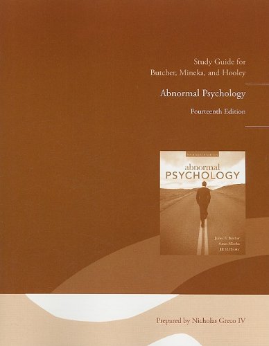 Stock image for Study Guide for Butcher, Mineka, and Hooley Abnormal Psychology for sale by ThriftBooks-Dallas