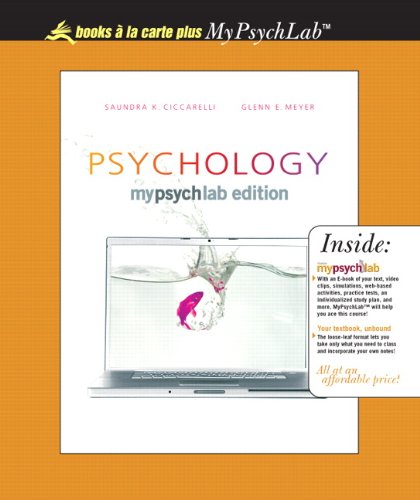 Psychology, MyPsychLab Edition, Books a la Carte Plus MyPsychLab Pegasus (9780205654932) by Ciccarelli, Saundra K.; Meyer, Glenn E.