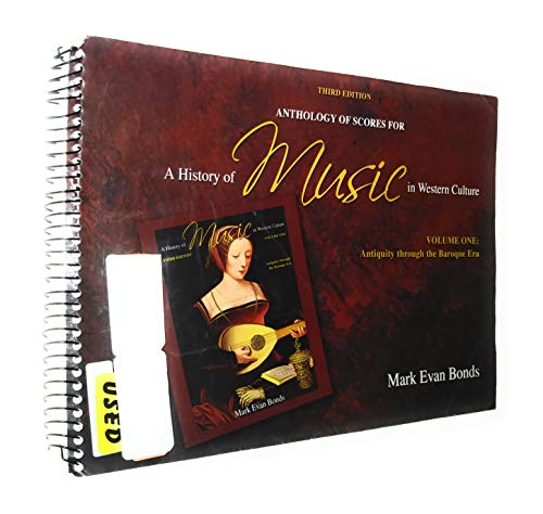 Beispielbild fr Anthology of Scores for a History of Music in Western Culture: Antiquity Through the Baroque Era: 1 zum Verkauf von Gulf Coast Books