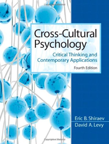 Imagen de archivo de Cross-Cultural Psychology : Critical Thinking and Contemporary Applications a la venta por Better World Books