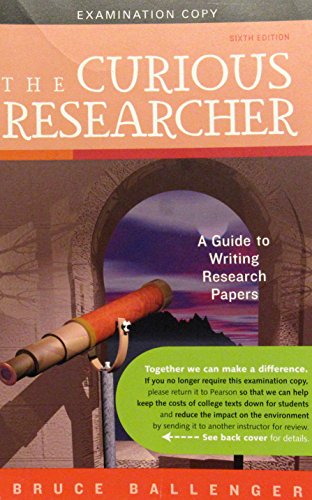 9780205666348: Curious Researcher, by Ballenger, 6th Edition