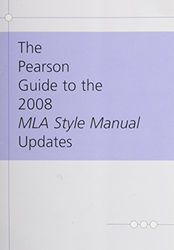 Stock image for The Pearson Guide to the 2008 MLA Style Manual Updates for sale by a2zbooks