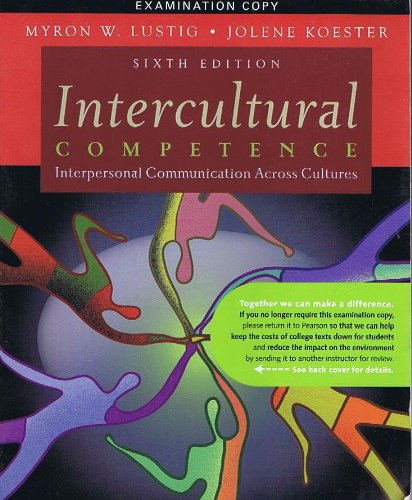 Beispielbild fr Intercultural Competence. Interpersonal Communication Across Cultures zum Verkauf von Better World Books