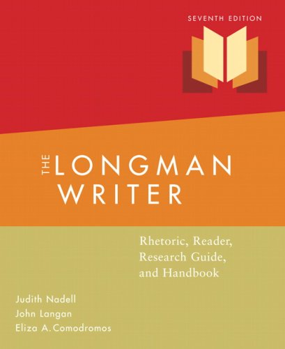 Beispielbild fr Longman Writer: Rhetoric, Reader, Research Guided Handbook Value Package (includes MyCompLab NEW Student Access ) zum Verkauf von Fourstar Books
