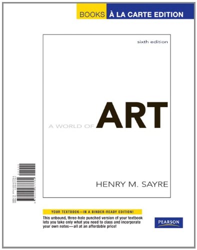 Stock image for A World of Art: Books a La Carte Edition for sale by HPB-Red