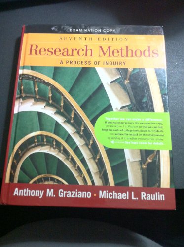 Imagen de archivo de Research Methods: A Process of Inquiry a la venta por Better World Books