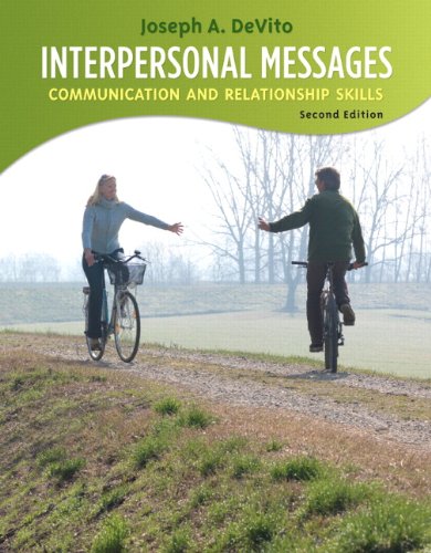 Beispielbild fr Interpersonal Messages : Communication and Relationship zum Verkauf von Better World Books