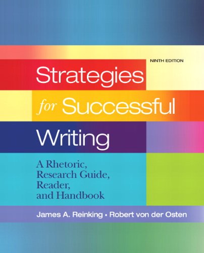 Beispielbild fr Strategies for Successful Writing: A Rhetoric, Research Guide, Reader and Handbook (9th Edition) zum Verkauf von Orion Tech