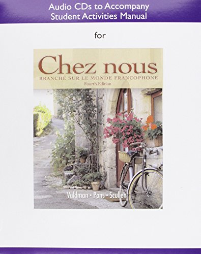 Stock image for Audio CDs for the Student Activities Manual for Chez Nous: to Accompany the Student Activities Manual: Branche Sur Le Monde (English and French Edition) for sale by ZBK Books