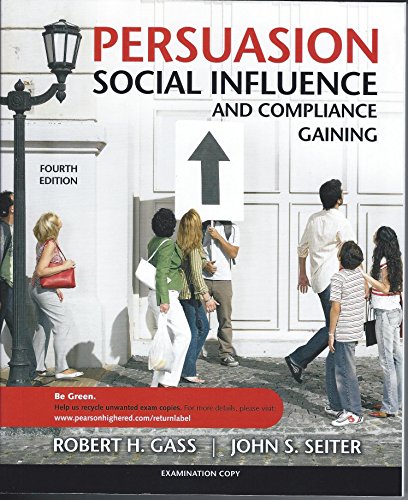 Beispielbild fr Persuasion Social Influence and Compliance Gaining Exam Copy zum Verkauf von Better World Books