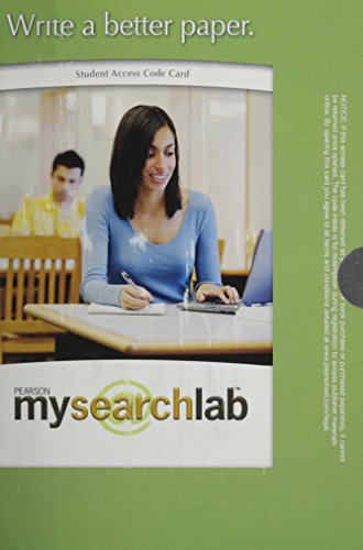Stock image for Mysearchlab Student Access Card Code (Standalone) (NEW!!) for sale by BookHolders