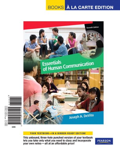 Stock image for Essentials of Human Communication: Books a La Carte Edition for sale by HPB-Red