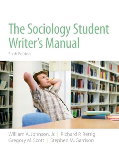 Stock image for The Sociology Student Writer's Manual for sale by ThriftBooks-Atlanta