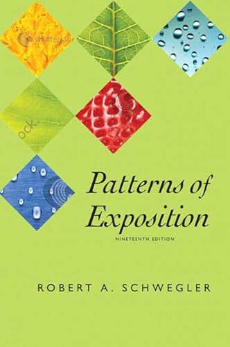 Beispielbild fr Patterns of Exposition zum Verkauf von Better World Books