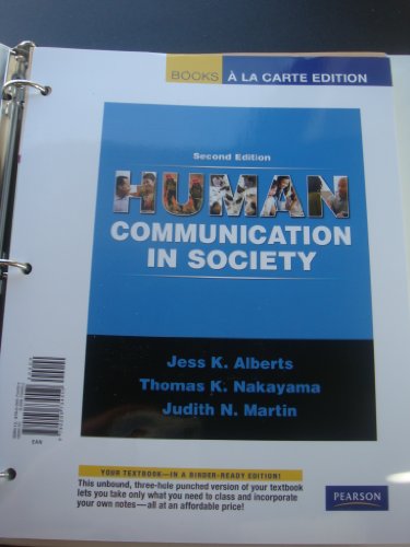 Stock image for Human Communication in Society: Books a La Carte for sale by HPB-Red