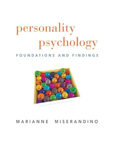 Beispielbild fr Personality Psychology: Foundations and Findings zum Verkauf von ThriftBooks-Dallas