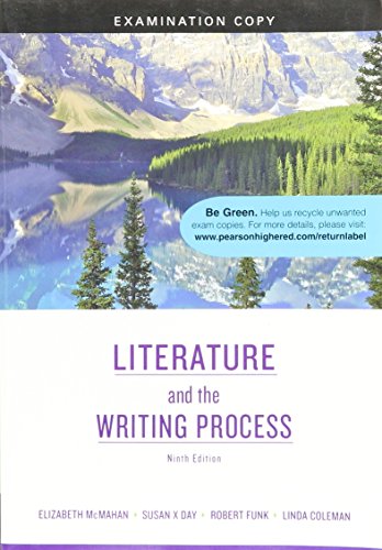 Beispielbild fr Literature and the Writing Process, Examination Copy zum Verkauf von ThriftBooks-Atlanta