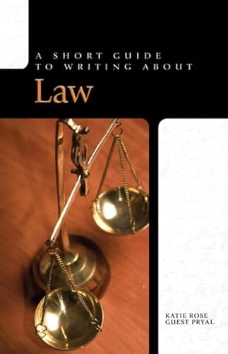Beispielbild fr Short Guide to Writing About Law (Short Guide Series from Pearson Longman) zum Verkauf von BooksRun