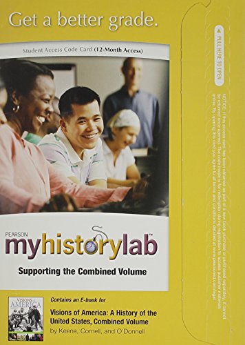 Beispielbild fr Myhistorylab + Pearson Etext Student Access Code Card for Visions of America: A History of the United States (Standalone) zum Verkauf von HPB-Red