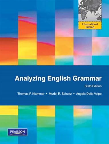 9780205760855: Analyzing English Grammar: International Edition
