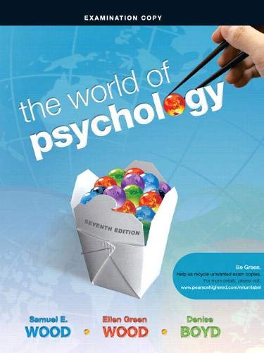 Stock image for The World of Psychology (Examination Copy) for sale by HPB-Red