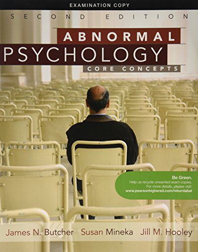 Beispielbild fr Abnormal Psychology Core Concepts zum Verkauf von ThriftBooks-Atlanta