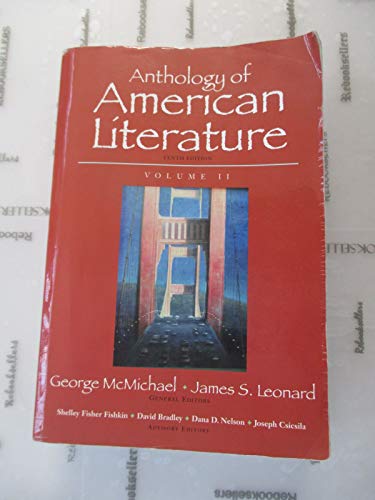 Beispielbild fr Anthology of American Literature, Volume II (10th Edition) zum Verkauf von HPB-Red
