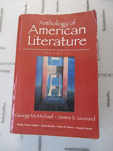 Stock image for Anthology of American Literature, Volume II (10th Edition) for sale by HPB-Red