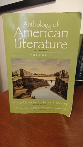 Beispielbild fr Anthology of American Literature, Volume I (10th Edition) zum Verkauf von BombBooks