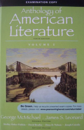 Imagen de archivo de Anthology of American Literature (Volume I) a la venta por ThriftBooks-Dallas