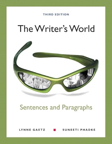 Beispielbild fr The Writer's World: Sentences and Paragraphs (3rd Edition) (MyWritingLab Series) zum Verkauf von BookHolders