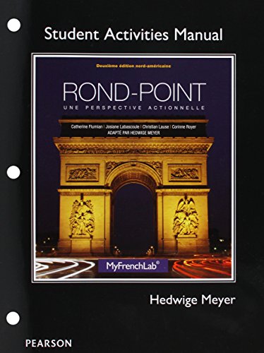 Beispielbild fr Rond-point: Une Perspective Actionnelle, Student Activities Manual zum Verkauf von Books Unplugged
