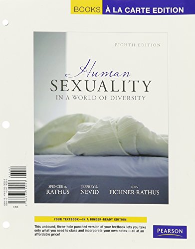 Beispielbild fr Human Sexuality in a World of Diversity (case), Books a la Carte Edit zum Verkauf von Hawking Books