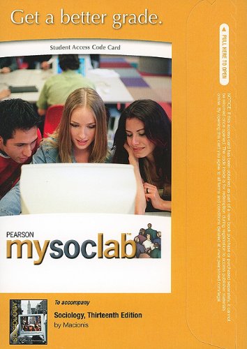 Sociology: Mysoclab Student Access Code Card (9780205794539) by Macionis, John J.