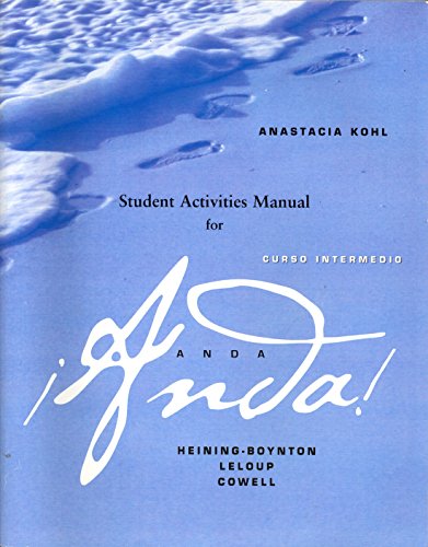 Beispielbild fr Anda Student Activities Manual: Curso Intermedio zum Verkauf von ThriftBooks-Atlanta