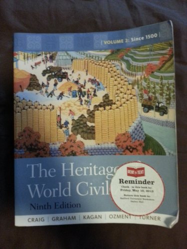 Beispielbild fr The Heritage of World Civilizations: Volume 2 (9th Edition) zum Verkauf von Hawking Books