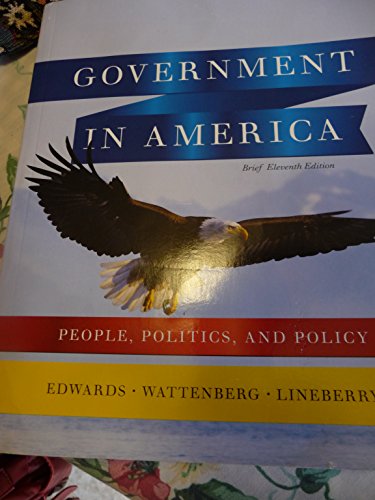 Beispielbild fr Government in America: People, Politics, and Policy zum Verkauf von Jenson Books Inc