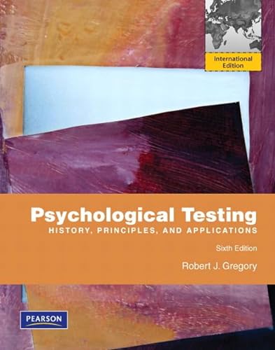 Stock image for Psychological Testing: History, Principles, and Applications: International Edition for sale by WorldofBooks